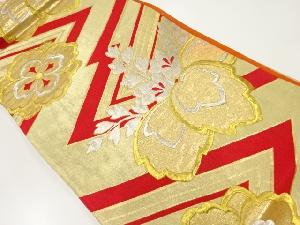 アンティーク　桐に花模様織出し袋帯（材料）